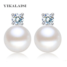 YIKALAISI 2017 Pearl Earrings Jewelry For Women Of 925 sterling Silver Jewelry Freshwater Pearl With Princess Earrings Wedding 2024 - buy cheap