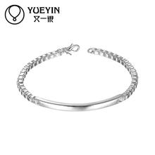 Silver plated bracelet for women men Lovers Unisex silver Jewelry for day wear Female New Design 2024 - buy cheap