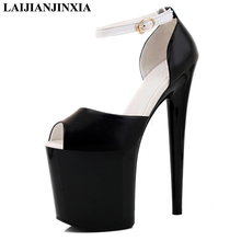 LAIJIANJINXIA, nueva correa Sexy de primavera para mujer, 20 cm, Ultra tacones altos, Zapatos de baile de barra, sandalias de plataforma para fiesta de boda, zapatos de baile 2024 - compra barato