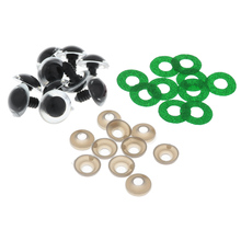 10pcs 16mm Glittering Plastic Round Safety Eyes Glitter Nonwovens + Washers for Teddy Bear Plush Animal DIY Craft Supply - Green 2024 - buy cheap