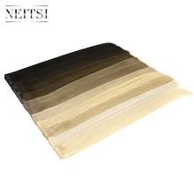 Neitsi Luxury Tape In Remy Human Hair Extensions Double Drawn Adhesive Straight Skin Weft Hair 20'' 24" 2.5g/pc Black Blonde 2024 - buy cheap