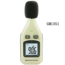 Цифровой измеритель уровня шума 30-130 дБ, ЖК-цифровой измеритель уровня звука, быстрый/медленный в децибелах, инструменты для измерения частоты GM1351 2024 - купить недорого