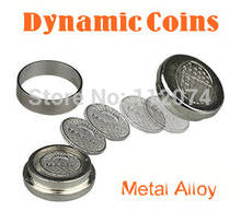 Dynamic Coins (Metal alloy) Magic Tricks For Magician Coin Appearing Magie Close Up Illusion Gimmick Props Comedy 2024 - buy cheap