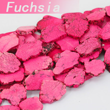 Wholsale 3 Strands/lot Pink Fuchsia Stone Beads DIY Jewelry Beads Strands Natural Stone Necklace Beads 7 Colors CB007 2024 - buy cheap