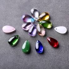 200pcs/bag 8*14MM Coloured Glaze Beads, Teardrop Shape Crystal Lampwork Glass Beads DIY Necklace Bracelet Earring Pendant Charms 2024 - buy cheap