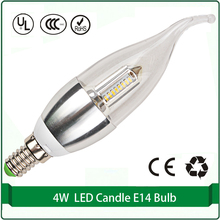 free shipping 2 pieces candle led lamp e14 4W solar powered candles e14 silver color crystal candle e14 led candle 5w 2024 - buy cheap