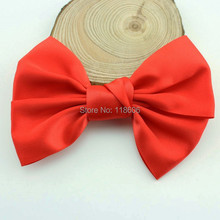 100pcs Hot Selling Korean Red Ribbon Bowknot Hair Bands For Girls Kids Free Shipping 2024 - buy cheap