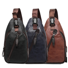 Fashion Bags Men Crossbody Bag 2020 New High Quality PU Leather Chest Bags Anti-theft Male Messenger Bag Hot Sale Man Chest Pack 2024 - buy cheap