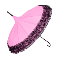 10PC Automatic Umbrella  Parasol Women Cute and Elegant Lace Female Umbrellas for sunny and rainy 14 colors 2024 - buy cheap