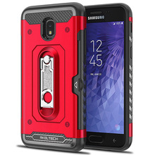 2in1 Rugged Case Metal Kickstand & Card Holder Hard Back Cover For Samsung Galaxy J3 2018/J3 Achieve/J3 V 3rd Gen/Eclipse 2/Star 2024 - buy cheap