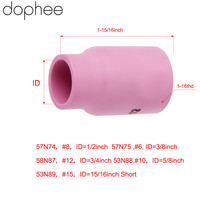 dophee 5PCS TIG Alumina Nozzle Gas Lens 53N87 Ceramic Cups 12# Fit TIG Welding Torch Consumables PTA DB SR WP17 18 26 Series 2024 - buy cheap