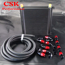 40 Row AN10 Engine Oil Cooler + 5M AN10 Oil Line w/ Hose Fittings Kit 2024 - buy cheap