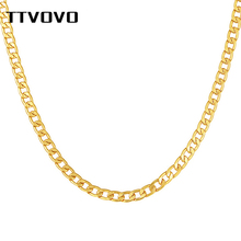 TTVOVO-Collar de cadena cubana para hombre, Color dorado, 5MM de ancho, cadena de eslabones cubanos de Miami, Collar de Hip Hop, regalo de joyería 2024 - compra barato