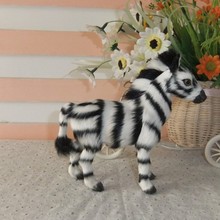 17x15CM zebra animal model toy polyethylene&furs handicraft,props decoration gift d0091 2024 - buy cheap