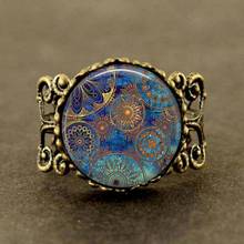 Blue Mandala Spiritual Healing Yoga ring Jewelry friends gift vintage antique charms vintage 2017 doctor who 2024 - buy cheap