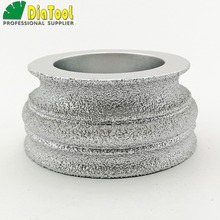 DIATOOL 75mmx35MM Hand Profile wheel Vacuum Brazed Diamond grinding wheel for marble granite and quartz. 2024 - buy cheap