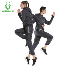 Vansydical Yoga Tracksuits Running Jacket Pants Set Sweating Sports Suits Mens Womens Gym Lose Weight Trainning Sweat Sportswear 2024 - buy cheap