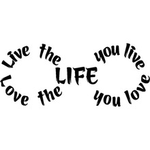 15.2x6.5CM LOVE LIVE LIFE Originality Vinyl Decal Car Sticker Motorcycle Car-styling Black/Silver S8-0447 2024 - buy cheap