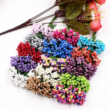 12Pcs/lot Stamen Berry Handmade Artificial Flower Bouquet Wedding Christmas Decoration Gift DIY Wreath Scrapbooking Fake Flowers 2024 - buy cheap