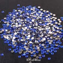 Resin Flat Back Crystal Nails Royal Blue Rhinestone Applique Non Hotfix Stones and Crystals for Clothes Nail Art Decorations E 2024 - buy cheap