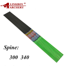 Linkboy-Tiro con Arco recurvo, 6 uds./12 Uds., ejes de flechas de carbono, 30 pulgadas, id6.2 mm, Spine300 340, compuesto, flechas de caza, tiro libre 2024 - compra barato