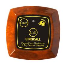 SINGCALL Wireless Coffee Shop Service Calling System,Guest Call Waiter System,with Call,Cancel Keys APE620 Wood Color 2024 - купить недорого