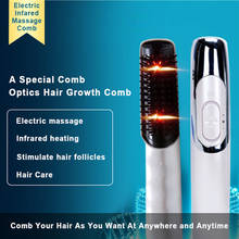 Расческа для лазерной обработки, для остановки выпадения волос, для стимуляции роста волос, вибромассажер для головы 2024 - купить недорого