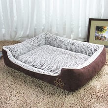Высококачественный коврик для больших собак, новинка 2018 года, мягкая флисовая кровать для домашних питомцев, кровать для щенков, кошек, теплая кровать, уютный домик для собак 2024 - купить недорого