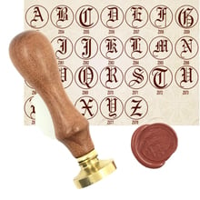 Selo de cera cabeça de cobre com alça, alfabeto 26 diy, vintage, antigo, selo retrô, presente, alta qualidade 2024 - compre barato