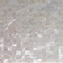 20 mm natural mother of pearl pure white shell mosaic tile for kitchen backsplash bathroom TV backdrop wall home decoration DIY 2024 - buy cheap