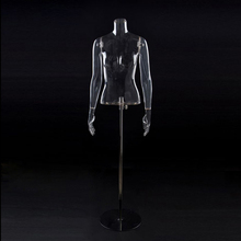 Maniquí de medio cuerpo para mujer, maniquí de plástico de alta calidad, parte superior del cuerpo, transparente, maniquí claro, gran oferta 2024 - compra barato