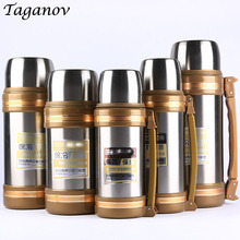 Stainless Steel Thermoses Vacuum Flask 1L 1.2L 1.5L 1.8L 2L Water Bottle Insulated Outdoor Sports Travel Cup Car Kettle Thermos 2024 - buy cheap