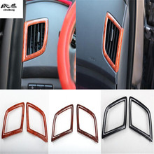 2pcs/lot ABS Carbon fiber or wooden grain front both sides air conditioning outlet decoration cover for 2015-2017 Hyundai CRETA 2024 - buy cheap