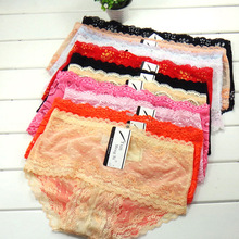Plus size M,L,XL,XXL Women's sexy lingerie lace underwear women lace briefs shorts panties 6pieces/lot multi-olors 2024 - buy cheap