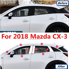 High-quality Car styling stainless steel Strips Car Window Trim Decoration Accessories For 2018 Mazda CX-3 2024 - buy cheap