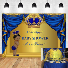 Виниловый фон для детской фотосъемки с изображением Королевского голубого принца, королевского принца, вечерние баннеры для детской фотосъемки 2024 - купить недорого