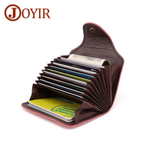 JOYIR Card Holder Wallet RFID Women Genuine Leather 11 Bits Card Case Business Credit Card Holder Card Wallet Clutch Handbag 2024 - buy cheap