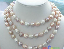 NEW long 45 "7-8mm baroque multicolor freshwater pearl necklace AAA 2024 - buy cheap