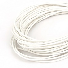 Cordón de cuero auténtico para fabricación de joyas, cuerda redonda blanca de 1/1, 5/2mm, para pulsera, collar, manualidades, accesorios de joyería 2024 - compra barato