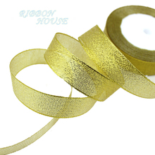 (25 jardas/rolo) 3/4 ribbons 20 (20mm) ouro poliéster organza fitas de natal fita de embalagem de alta qualidade quadrados fitas 2024 - compre barato