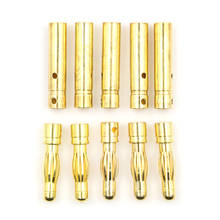 5Pair 4mm/2mm Banana Plugs Adapter + Shrink Tubing Gold Plated RC Bullet Connector Plug Sets Part For Battery Connector 2024 - buy cheap