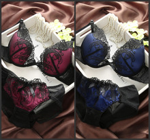 New style girl underwear bra set sexy lace Luxury women gathering bra + brief set fashion embroidery push up bra set H038 2024 - buy cheap