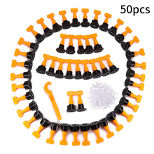 50 шт. система выравнивания керамической плитки многоразовая система выравнивания плитки для напольных и настенных строительных инструментов 2024 - купить недорого