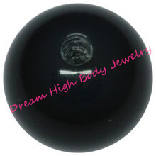Black Ball UV Acrylic Round Bead DIY Navel Nose Body Piercing Jewelry Cool Lip stud Barbell Eyebrw Ring 16G 3mm ball Screw 2024 - buy cheap