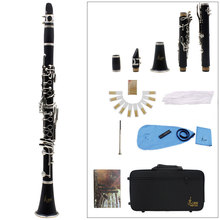 Clarinet ABS 17 Key bB Flat Soprano Binocular Clarinet with User's manual 10 Reeds Cleaning Cloth Gloves Screwdriver Padded Case 2024 - buy cheap
