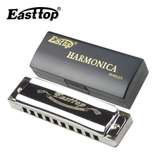 Easttop Professional Harmonica Copper Comb Harmonika 10 Hole Diatonic Blues Harp woodwind gaita musical instruments Mouth  Organ 2024 - buy cheap