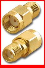 10pcs/lot  adapter RP SMA male plug to SMA female connector adapter plated gold 2024 - buy cheap