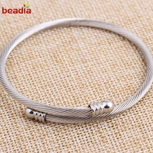 3-color glossy beads bracelet, stainless steel bracelet women simple personality clothing accessories 2024 - buy cheap