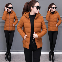 Winter Hooded Jacket Warm Loose Down Cotton Short Outerwear Solid Large size 5XL Female Basic Coat Cotton Student Casual Tops 2024 - buy cheap