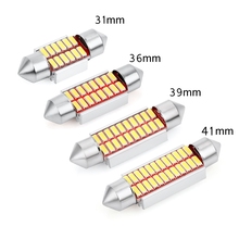 Feston-bombilla LED superbrillante para Interior de coche, luz de estilo de coche, Canbus, sin Error, C5W, C10W, 4014 SMD, 31mm, 36mm, 39mm, 41mm 2024 - compra barato